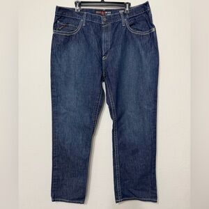 Ariat Men’s Cat2 FR Flame Resistant Dark Wash Low Rise Bootcut Jeans Sz 40x30